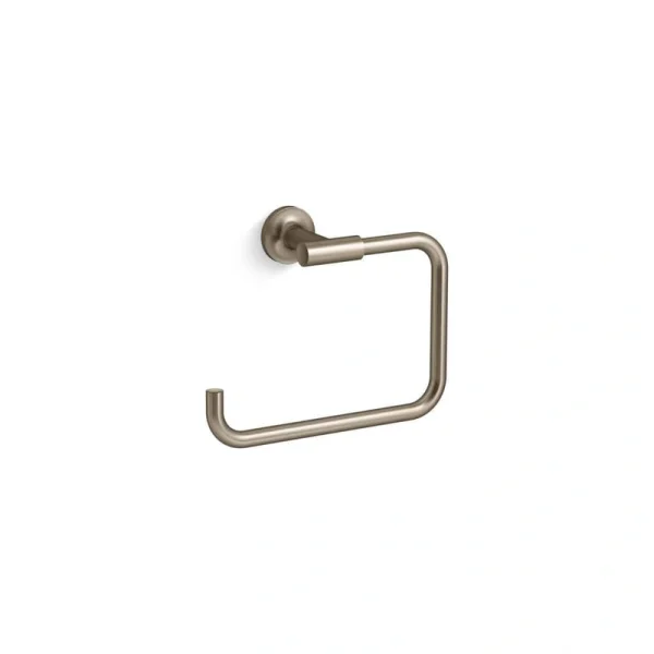 KOHLER Purist Wall Mounted Towel Ring in Vibrant Brushed Bronze