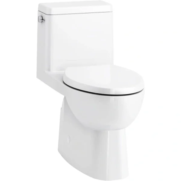 KOHLER Reach 12 in. Rough In 1-Piece 1.28 GPF Single Flush Elongated Toilet in White Seat Included