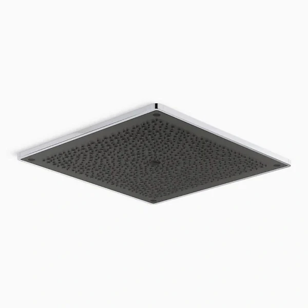 KOHLER Real Rain 1-Spray Patterns 2.5 GPM 19 in. Ceiling Mount Fixed Shower Head in Thunder Grey