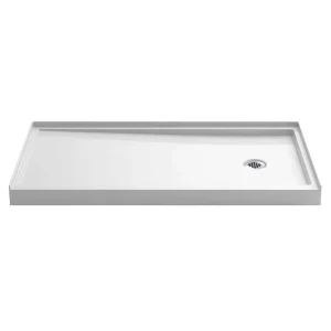 KOHLER Rely 60 in. x 32 in. Single Threshold Shower Base with Right-Hand Drain in White T726940792