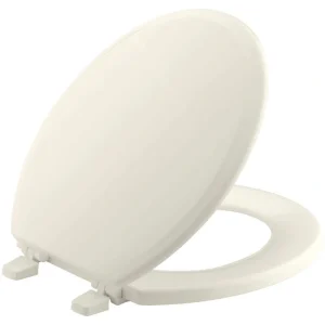 KOHLER Ridgewood Round Closed Front Toilet Seat in Biscuit