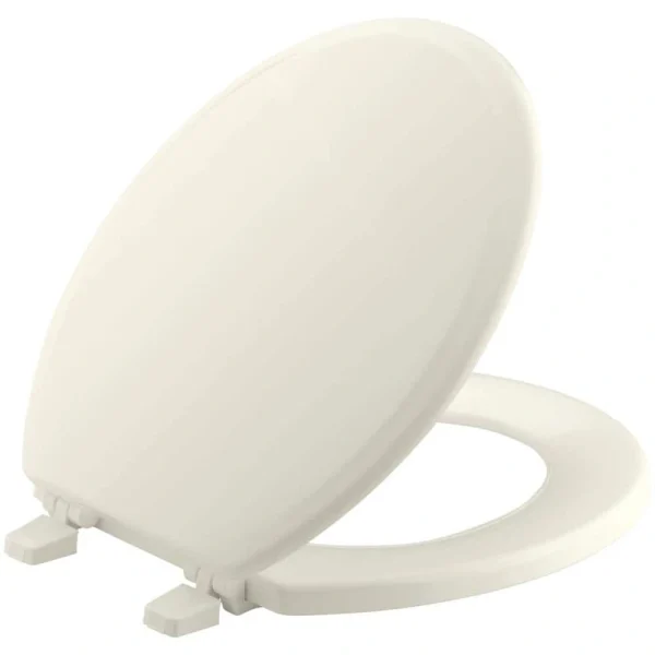 KOHLER Ridgewood Round Closed Front Toilet Seat in Biscuit