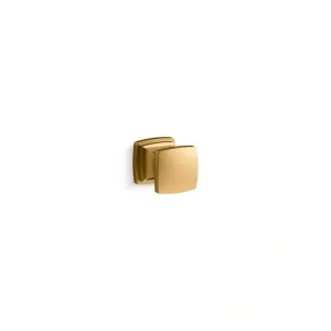 KOHLER Riff 1.1875 in. Vibrant Brushed Moderne Brass Cabinet Knob