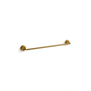 KOHLER Riff 18 in. Single Towel Bar in Vibrant Brushed Moderne Brass