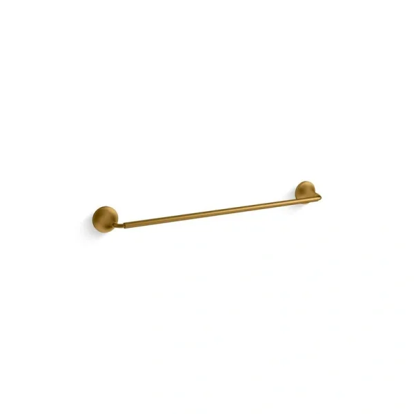 KOHLER Riff 18 in. Single Towel Bar in Vibrant Brushed Moderne Brass