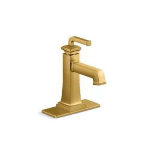 KOHLER Riff Single-Handle Single-Hole Bathroom Faucet in Vibrant Brushed Moderne Brass T726938982
