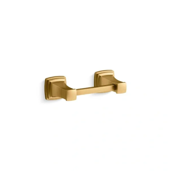 KOHLER Riff Wall Mounted Pivoting Toilet Paper Holder in Vibrant Brushed Moderne Brass