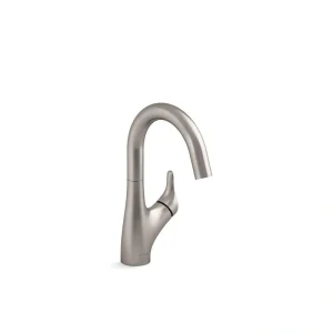 KOHLER Rival Single-Handle Bar Sink Faucet in Vibrant Stainless