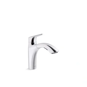 KOHLER Rival Single Handle Pull-Out Kitchen Sink Faucet with 2-Function Sprayhead in Polished Chrome