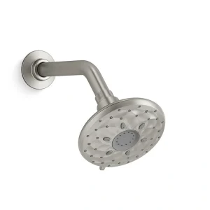 KOHLER Rosewood 6-Spray Patterns 4.9375 in. Wall Mount Fixed Shower Head in Vibrant Brushed Nickel
