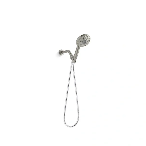 KOHLER Rosewood 6-Spray Patterns 4.9375 in. Wall Mount Handheld Shower Head in Vibrant Brushed Nickel