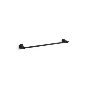KOHLER Rubicon 24 in. Wall Mount Towel Bar in Matte Black