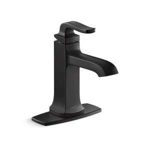 KOHLER Rubicon Single Hole Single Handle Bathroom Faucet in Matte Black