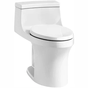 KOHLER San Souci 12 in. Rough In 1-Piece 1.28 GPF Single Flush Elongated Toilet in White Seat Included T726940916