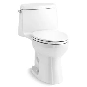 KOHLER Santa Rosa 12 in. Rough In 1-Piece 1.28 GFP Single Flush Elongated Chair Height Toilet in White with Soft Close Seat