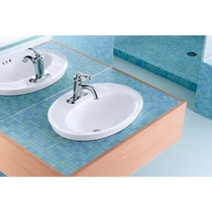 KOHLER Serif 22-1/4 in. Drop-In Vitreous China Bathroom Sink in White with Overflow Drain T726940133
