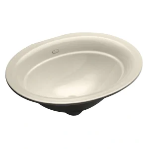 KOHLER Serif Undermount Cast Iron Bathroom Sink in Biscuit