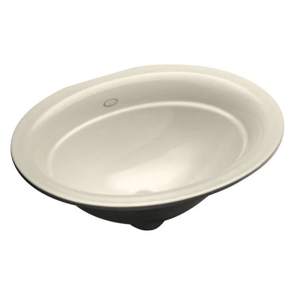 KOHLER Serif Undermount Cast Iron Bathroom Sink in Biscuit
