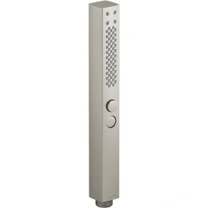KOHLER Shift+ Square 2-Spray Handheld Showerhead with Katalyst Air-Induction Technology in Vibrant Brushed Nickel