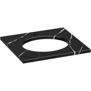 KOHLER Silestone 25 in. W x 22.4375 in. D Quartz Oval Cutout with Vanity Top in Eternal Marquwith