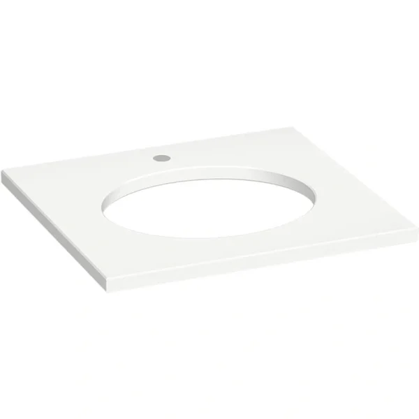 KOHLER Silestone 25 in. W x 22.4375 in. D Quartz Oval Cutout with Vanity Top in Miami White