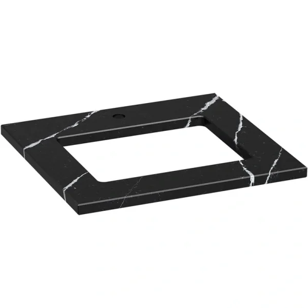 KOHLER Silestone 25 in. W x 22.4375 in. D Quartz Rectangle Cutout with Vanity Top in Eternal Marquwith