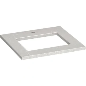 KOHLER Silestone 25 in. W x 22.4375 in. D Quartz Rectangle Cutout with Vanity Top in Eternal Serena