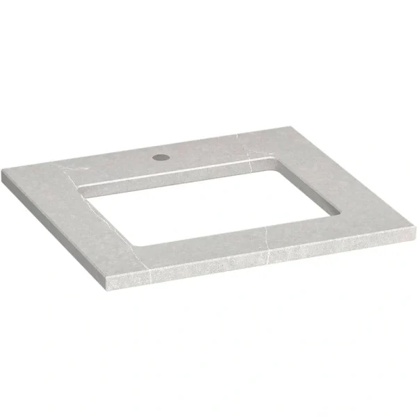 KOHLER Silestone 25 in. W x 22.4375 in. D Quartz Rectangle Cutout with Vanity Top in Eternal Serena