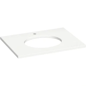 KOHLER Silestone 31 in. W x 22.4375 in. D Quartz Oval Cutout with Vanity Top in Miami White