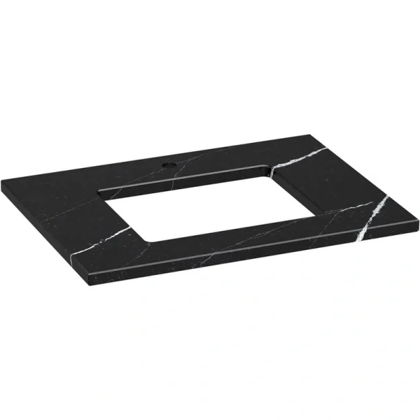 KOHLER Silestone 31 in. W x 22.4375 in. D Quartz Rectangle Cutout with Vanity Top in Eternal Marquwith