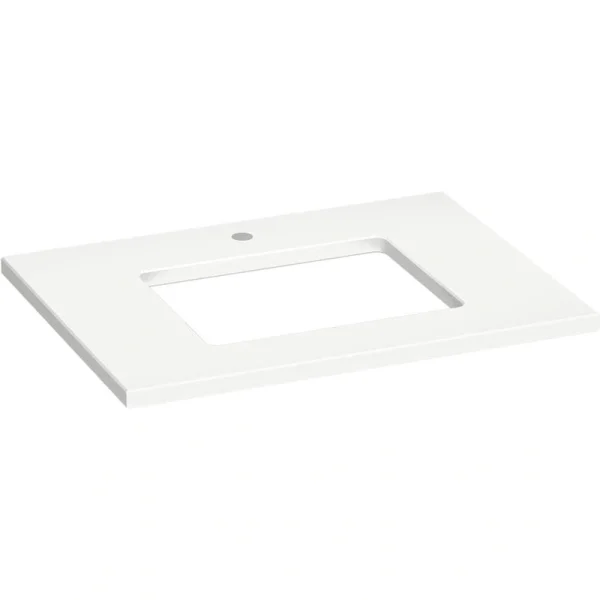 KOHLER Silestone 31 in. W x 22.4375 in. D Quartz Rectangle Cutout with Vanity Top in Miami White