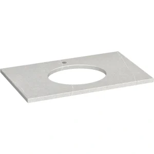 KOHLER Silestone 37 in. W x 22.4375 in. D Quartz Oval Cutout with Vanity Top in Eternal Serena