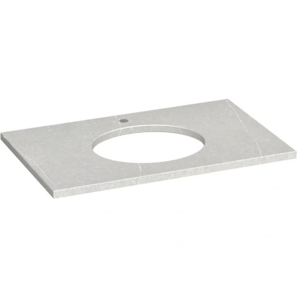 KOHLER Silestone 37 in. W x 22.4375 in. D Quartz Oval Cutout with Vanity Top in Eternal Serena