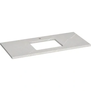 KOHLER Silestone 49 in. W x 22.4375 in. D Quartz Rectangle Cutout with Vanity Top in Eternal Serena