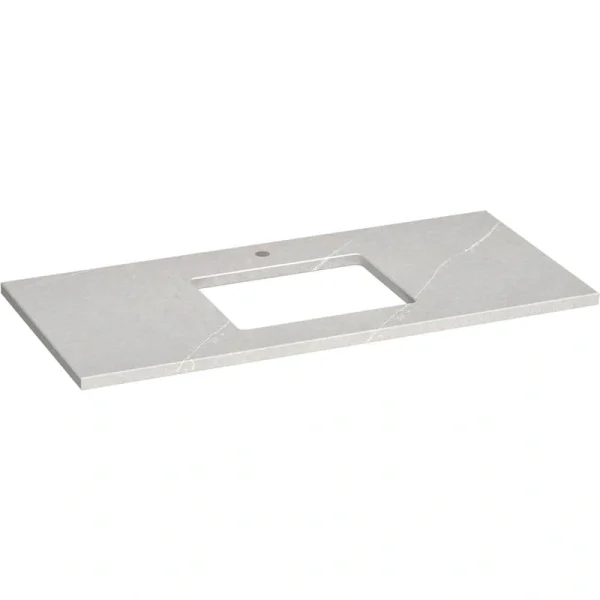KOHLER Silestone 49 in. W x 22.4375 in. D Quartz Rectangle Cutout with Vanity Top in Eternal Serena