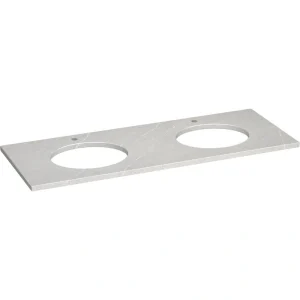 KOHLER Silestone 61 in. W x 22.4375 in. D Quartz Double Oval Cutouts with Vanity Top in Eternal Serena T726938050
