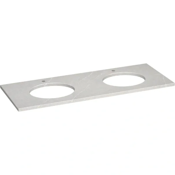 KOHLER Silestone 61 in. W x 22.4375 in. D Quartz Double Oval Cutouts with Vanity Top in Eternal Serena T726938050