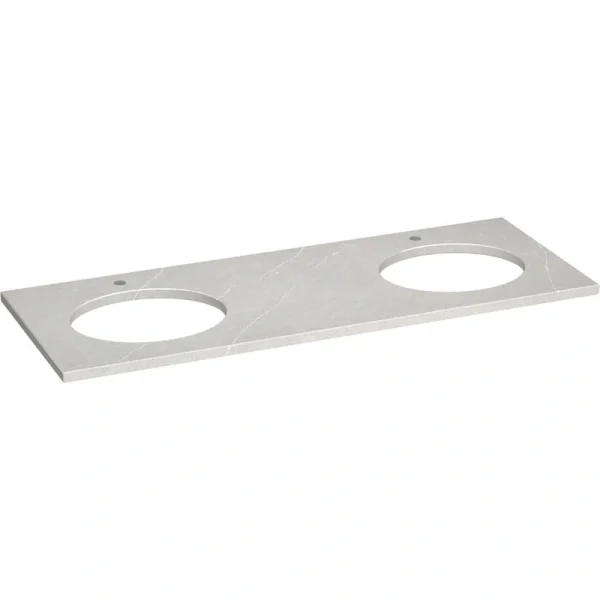 KOHLER Silestone 61 in. W x 22.4375 in. D Quartz Double Oval Cutouts with Vanity Top in Eternal Serena T726938268
