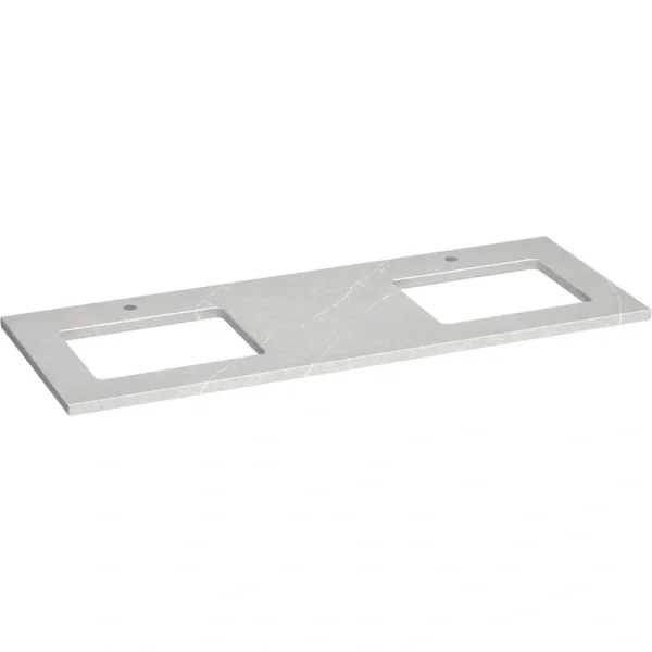 KOHLER Silestone 61 in. W x 22.4375 in. D Quartz Double Rectangle Cutouts with Vanity Top in Eternal Serena T726938144