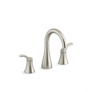 KOHLER Simplice Double-Handle 1.2 GPM 8 in. Widespread Bathroom Sink Faucet in Vibrant Brushed Nickel