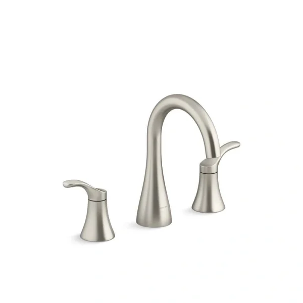KOHLER Simplice Double-Handle 1.2 GPM 8 in. Widespread Bathroom Sink Faucet in Vibrant Brushed Nickel