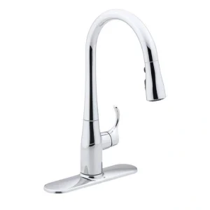 KOHLER Simplice Single-Handle Pull-Down Sprayer Kitchen Faucet in Polished Chrome