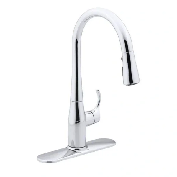 KOHLER Simplice Single-Handle Pull-Down Sprayer Kitchen Faucet in Polished Chrome