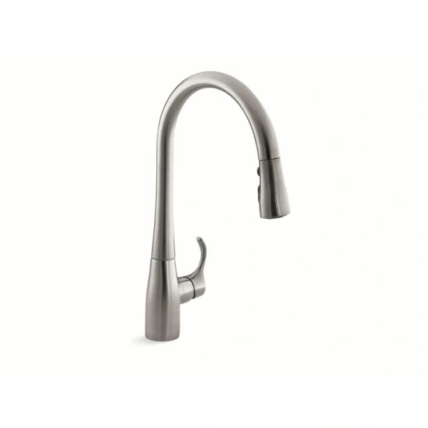 KOHLER Simplice Single-Handle Pull-Down Sprayer Kitchen Faucet with DockNetik and Sweep Spray in Vibrant Stainless T726941149