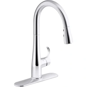 KOHLER Simplice Touchless Single-Handle Pull-Down Sprayer Kitchen Faucet in Polished Chrome