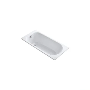 KOHLER Soissons 59 in. x 27.5 in. Rectangular Soaking Bathtub with Reversible Drain in White