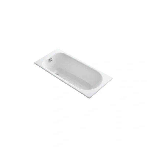 KOHLER Soissons 59 in. x 27.5 in. Rectangular Soaking Bathtub with Reversible Drain in White