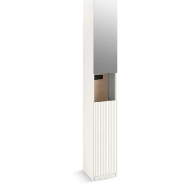 KOHLER Spacity 11.81-in x 80.75-in x 13.69-in White Freestanding Soft Close Linen Cabinet