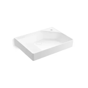 KOHLER Spacity 24 in. W x 4.75 in. D Fireclay Vanity Top in White with White Specialty Single Sink