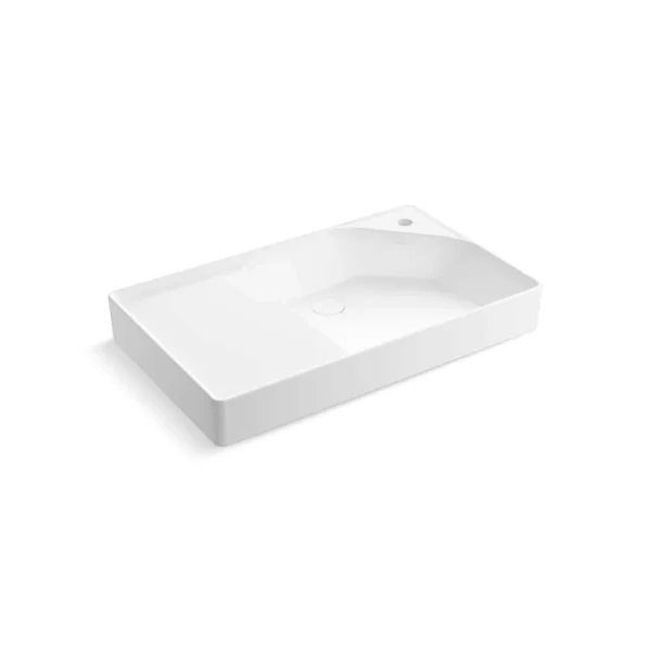 KOHLER Spacity 30 in. W x 4.75 in. D Fireclay Vanity Top in White with White Specialty Single Sink